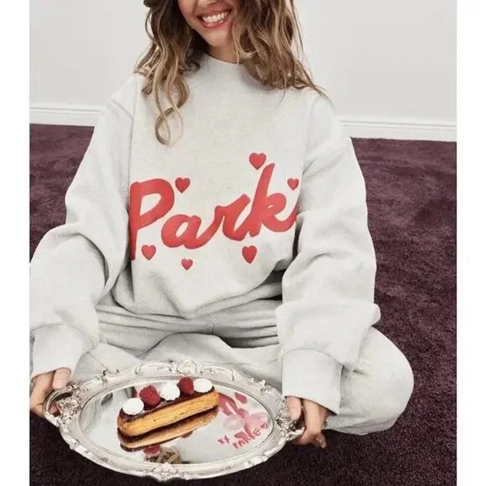 Parke Gray Sweatshirt with Red Heart Accents- Valentines Drop - Picture 2 of 2